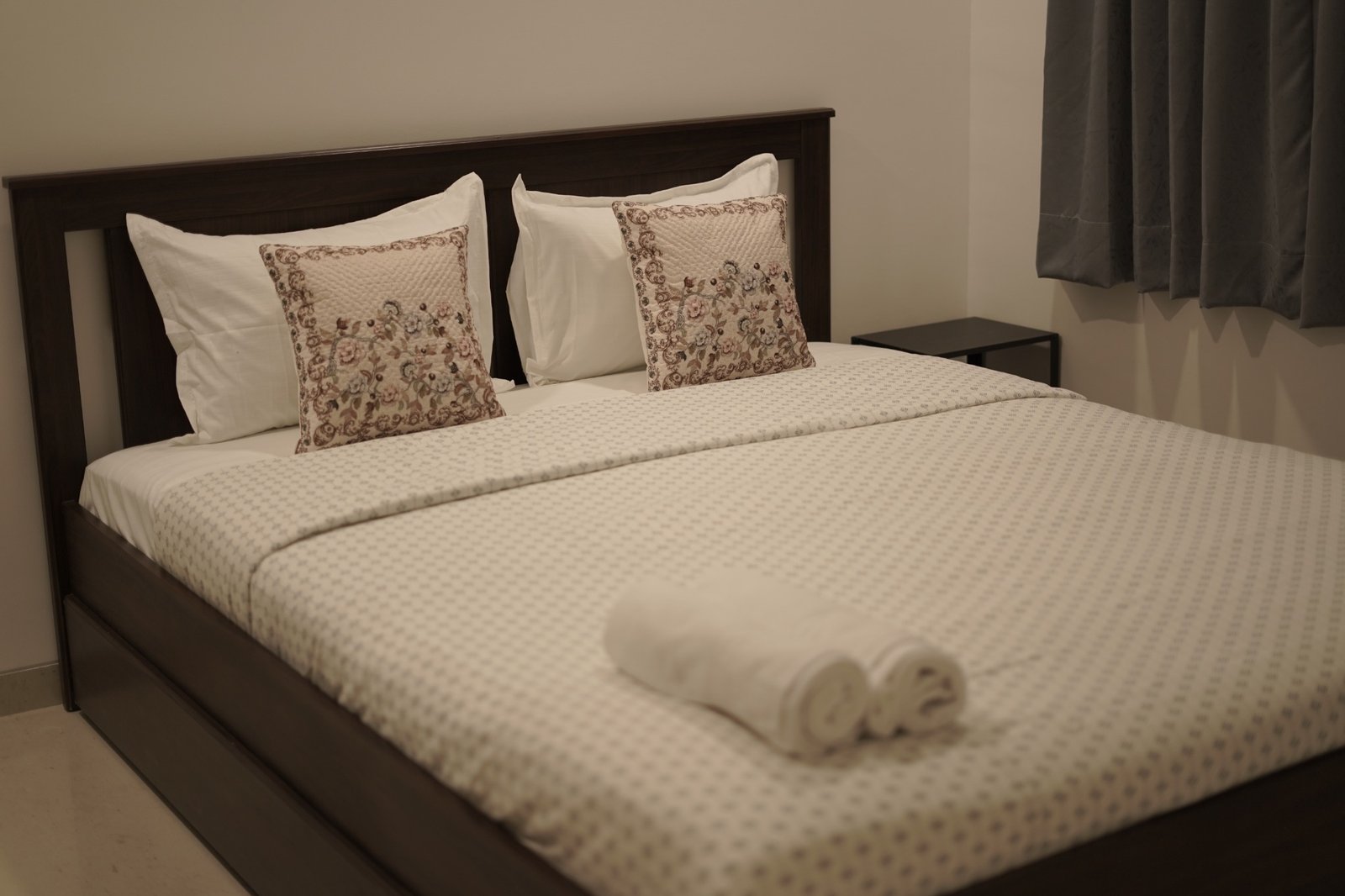 Prepared double bedroom at SVP Corporate Suites